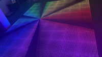 Piste de danse à miroir 3D avec lumières DJ Décoration de mariage et de fête de club Fil connectable Lumières de scène de danse