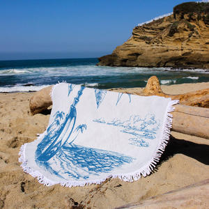 Toalla de playa redonda floral con flecos microfibra flor libre de arena círculo grande manta de playa tiro redondo baño <span class=keywords><strong>piscina</strong></span> <span class=keywords><strong>tapiz</strong></span> - Product Image 5