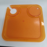 Assiette de pique-nique en plastique multicolore, taille personnalisée, plateau de service alimentaire pour le camping en plein air, fête de pique-nique, réunion de famille, événement