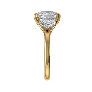 Bague en diamant de laboratoire taille coussin de qualité supérieure, en argent 925 et or 9kt, 14kt, 18kt, pour femme, idéale comme bague de fiançailles - Product Image 4