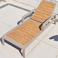 Ensemble de salon de jardin moderne et minimaliste en bambou, non pliable, sans coussin, pour patio, plage, hôtel, bord de piscine, balcon, chaise longue, villa