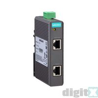 Moxa SPL-24 64851 Inyector/Divisor/Prolongador PoE Industrial de 2 Puertos para Montaje en Riel DIN, Dispositivo Ethernet de 10/100Mbps Sin Switch Interno