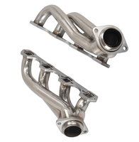 Collecteur d'échappement T4 Racing en acier inoxydable poli, soudé TIG, avec tuyau transversal, kit de fixation directe pour Ford Mustang 5.0 V8 de 1979 à 1993