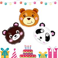 Ballons en aluminium tête d'animal thème dessin animé version Q de 18 pouces pour décorations de fête d'anniversaire d'enfants 2025 – Livraison directe