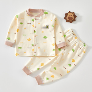 Set 2 Pezzi in Cotone Senza Cuciture per Neonati, Morbido Abbigliamento Base Autunno/Inverno, Pigiama per Neonati, Set Intimo Personalizzabile con Logo - Product Image 2