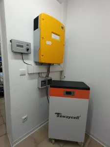 Tewaycell APP dinding daya penyimpanan energi surya 48v 300Ah 15kwh Lifepo4 baterai untuk rumah
