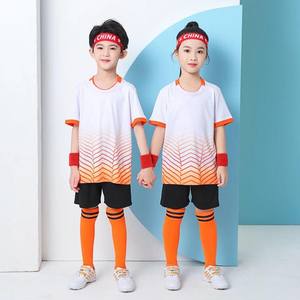 Maillots de football unisexes de haute qualité à séchage rapide, uniformes de club de football personnalisés, jersey de football à manches courtes en spandex/coton, col montant, Chine - Product Image 2