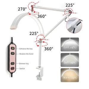 Lampada da 16 pollici mezza luna LED Manicure bellezza cura della pelle ciglia da scrivania lampada da tavolo Nail da tavolo - Product Image 4