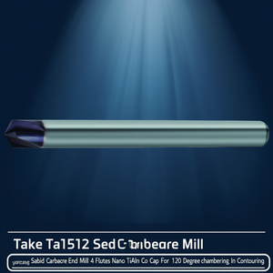 ดอกกัดโซลิดคาร์ไบด์ Ttake Ta1512 แบบ 4 ฟลุต เคลือบนาโน TiAln สำหรับงานลบมุม 120 องศาในการขึ้นรูปชิ้นงาน - Product Image 3