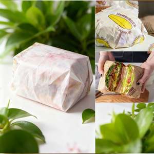 Restaurant Wholesale Reusable Wax <b>Wrap</b> <b>Paper</b> Custom Logo Sandwich <b>Burger</b> Hamburger Durable - Product Image 5