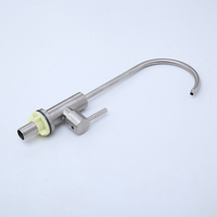 Robinet de cuisine avec filtre purificateur d'eau en acier inoxydable brossé, cartouche céramique
