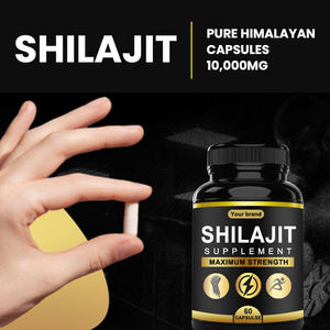 Complément alimentaire Shilajit OEM 100% pur naturel, capsules de Shilajit noir, complément ayurvédique, best-seller sur Amazon - Product Image 2