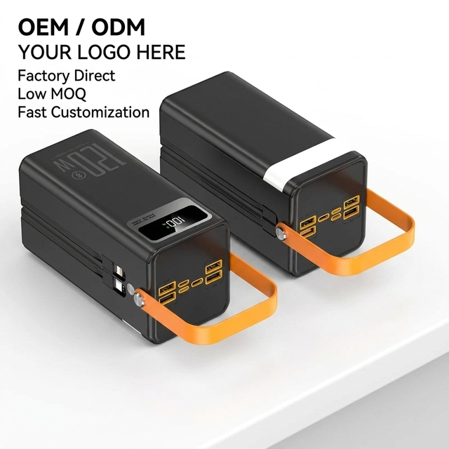 OEM Logo 60000mAh Portable Power Bank Super Capacity Charger with Micro USB Cable Larger Input Interface