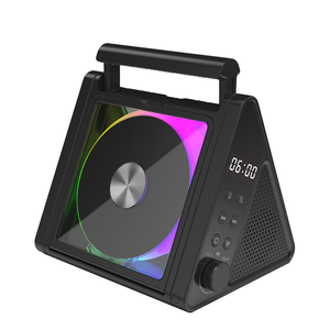 Factory Custom <b>Triangle</b> Portable CD Player <b>LED</b> <b>Light</b> Speaker USB BT FM AUX Input Volume for Bedroom Party Desk Decor - Product Image 2