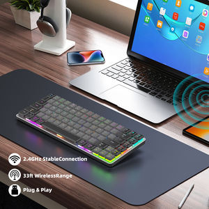 <span class=keywords><strong>Clavier</strong></span> AZERTY personnalisé espagnol <span class=keywords><strong>arabe</strong></span> profil bas 84 touches <span class=keywords><strong>en</strong></span> aluminium RGB <span class=keywords><strong>clavier</strong></span> de jeu rouge/marron interrupteur <span class=keywords><strong>clavier</strong></span> mécanique - Product Image 5