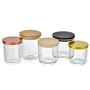 8*8cm 10oz Square Candle Jar with Bamboo <b>Lid</b> for Home <b>Decoration</b> - Product Image 6