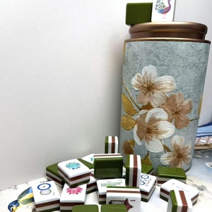 Nuevo Diseño, Juego de Fichas de Mahjong Americano Verde Oliva, Acrílico, Entretenimiento de Viaje, Fichas de Mahjong de Diseño Americano para Juego de Mesa - Product Image 3