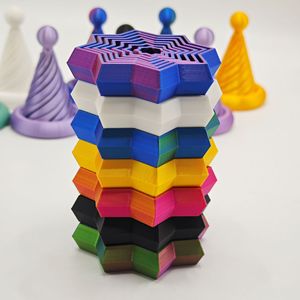2026 Modèle d'étoile sensorielle 3D imprimée en 3D, Illusion d'optique, Ornements hexagonaux en spirale tourbillonnante, Jeu de société anti-stress - Product Image 2
