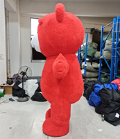 Vente flash promotionnelle Carnaval Costume de mascotte gonflable géant personnalisé en peluche ours en peluche rouge pour adulte
