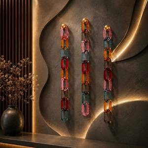 Chaînes décoratives en résine colorée au design moderne, personnalisables avec logo, faites à la main pour Diwali, anniversaires et mariages - Product Image 1