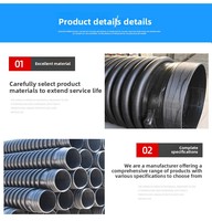 Tuyaux en spirale nervurés en PEHD de Chine pour le drainage des eaux usées souterraines dans les bâtiments, personnalisables par les fabricants