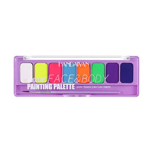 Palette de peinture pour <span class=keywords><strong>visage</strong></span> Halloween, <span class=keywords><strong>maquillage</strong></span> fluorescent à 8 couleurs, peinture corporelle à séchage rapide pour <span class=keywords><strong>carnaval</strong></span>, fête, festival - Product Image 5