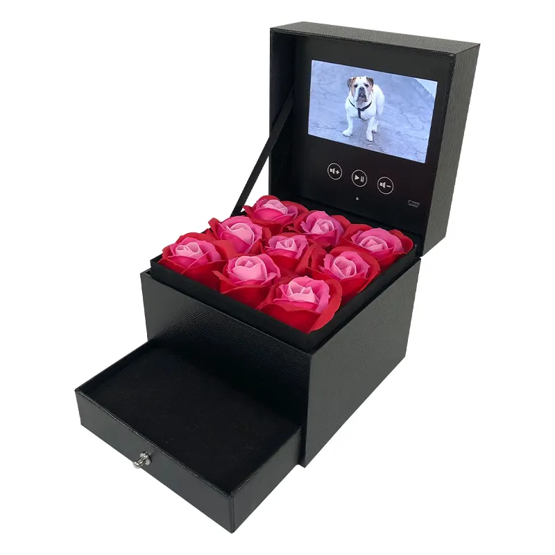 Upload Your Photo / Video Lcd Screen Flower Box Multifunctional Picture Photo Frame