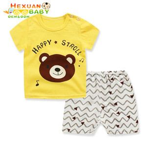 Camisetas y pantalones cortos de verano para niños, conjuntos de <span class=keywords><strong>ropa</strong></span> para niños y niñas, venta al por mayor, <span class=keywords><strong>conjunto</strong></span> de <span class=keywords><strong>ropa</strong></span> para recién nacidos - Product Image 4