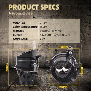 3.0 Inch 5500K Bi <b>Led</b> <b>Projector</b> Lens Direct <b>Led</b> Fog Lights <b>LED</b> For-Toyota CAMRY Lexus Peugeot Suzuki CITROEN - Product Image 3