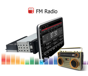 Autoradio Android 9 pouces rotatif 1 DIN 2+64G, stéréo de voiture Android simple DIN avec CarPlay & Android Auto GPS WIFI - Product Image 3