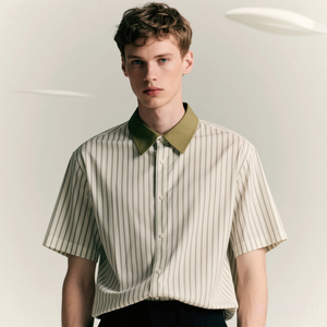 <span class=keywords><strong>Camicia</strong></span> da uomo <span class=keywords><strong>in</strong></span> popeline <span class=keywords><strong>Slim</strong></span> <span class=keywords><strong>Fit</strong></span> a maniche lunghe Casual con bottoni a righe camicie da lavoro <span class=keywords><strong>in</strong></span> <span class=keywords><strong>lino</strong></span> di cotone - Product Image 4