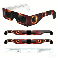 Lunettes d'éclipse solaire personnalisées avec logo, certifiées ISO CE, en papier, pour observation de l'éclipse – Offre Spéciale