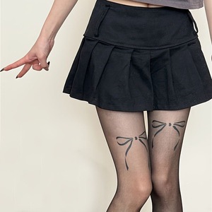 Girly Printed Bow Sheer Pantyhose Women 0D Ultra Thin <b>Skin</b> <b>Tone</b> <b>Tights</b> For Sweet Style - Product Image 3