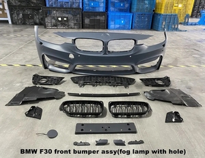 Parachoques para <span class=keywords><strong>BMW</strong></span> Serie 3 <span class=keywords><strong>F30</strong></span> F35 320i <span class=keywords><strong>328i</strong></span> 335i con Kit de Carrocería M3 Mejorado, Rejillas, Guardabarros, Faldón Lateral y Difusor de Parachoques Trasero - Product Image 5