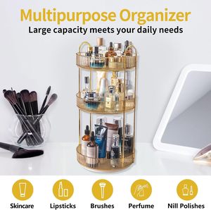 24pcs Plastic Cosmetic Beauty Makeup Organizer <b>Storage</b> Box Rotatable <b>Storage</b> Rack Transparent <b>Dressing</b> <b>Table</b> Organizer - Product Image 4