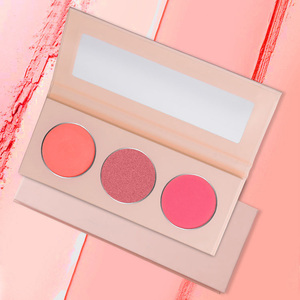 Palette de fard à joues 3 couleurs personnalisée de luxe, longue tenue, haute pigmentation, <span class=keywords><strong>rose</strong></span>, orange, <span class=keywords><strong>blush</strong></span> minéral pour le visage - Product Image 5