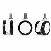 Roulettes médicales pivotantes VIMA avec frein, roue en PVC de 3 pouces, filetage blanc, capacité de charge de 70 kg, roulettes jumelées pour chariot d'hôpital