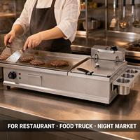 Grille électrique professionnelle en acier inoxydable de qualité supérieure, friteuse simple, équipement de restauration commerciale