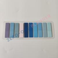 Bloc-notes adhésif transparent en PET, forme ronde personnalisée, couleur pastel minimaliste, pour planificateur