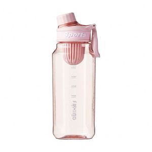 Botella de Agua Deportiva Motivacional con Boca Ancha, Antiderrames y Correa para Gimnasio y Fitness, para Regalo de Navidad, Botella de Plástico para Bebidas al Aire Libre - Product Image 1
