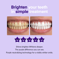 21 Sobres de Tiras Blanqueadoras de Dientes Moradas OEM ODM