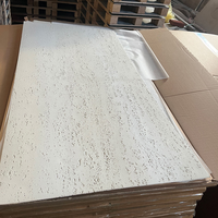 Dalles de travertin naturel pour extérieur, revêtement de sol, carrelage beige clair, panneau mural en pierre flexible