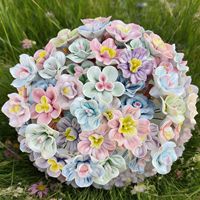 Buket Mawar Keramik Buatan Tangan Bunga Awet Buatan DIY Pajangan Stan Pengantin Hadiah Liburan 520 Ornamen