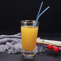 Pailles à boire réutilisables en acier inoxydable écologiques 26,6 cm et 21,5 cm, accessoires de bar colorés et courbés avec options personnalisables