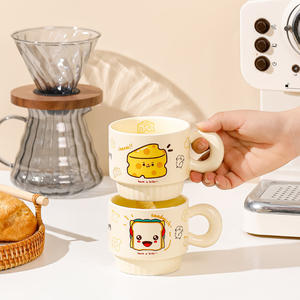 Hot Selling Cute Breakfast Milk Porcelain <strong>Cup</strong> With <strong>Edible</strong> Grade Silicone Lid and Spoon Wholesale Ceramic <strong>Coffee</strong> Mug <strong>Cup</strong> - Product Image 6