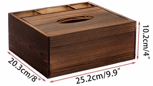 Porte-<span class=keywords><strong>papier</strong></span> <span class=keywords><strong>en</strong></span> bois de noyer personnalisé, boîte à mouchoirs, organisateur de bureau écologique de style campagnard, séparateur de rangement pour la maison - Product Image 3