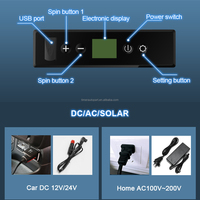 Réfrigérateur de camping 45L pliable avec table, congélateur à refroidissement rapide 4x4 tout-terrain 12V 24V 220V, glacière pour maison et voiture avec batterie