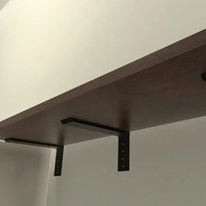Wall Mount hỗ trợ Bracket 2 gói Heavy Duty 3/8 "dày Hidden L Kệ Bracket 12" x <span class=keywords><strong>6</strong></span> "x 2.<span class=keywords><strong>5</strong></span>" kim loại corbels - Product Image 5