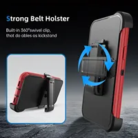 Étui de protection pour iPhone 11 12 13 14 15 16 Pro Max Plus 13Mini XS Max XR 7 8Plus, coque de protection robuste antichoc + clip de ceinture