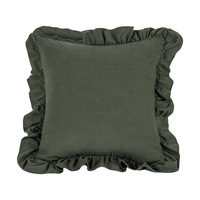 Vente en gros 18x18 pouces Boho maison jeter oreiller couvre nouveau Design macramé canapé-lit chaise coton lin taie d'oreiller à volants